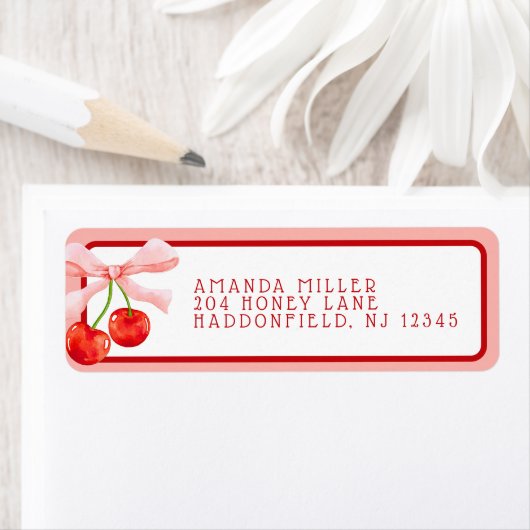 Coquette Cherry Pink & Red Rücksendeadresse (Insitu)