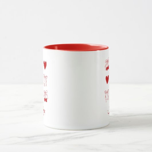 Coquette Cherry Red Bow Junggeselinnen-Abschied Be Tasse (Zentrum)
