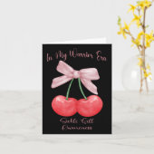 Coquette Cherry Sickle Cell Awareness Karte (Gelbe Blume)