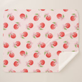 Coquette Cherry und Bow Sherpa Blanket Sherpadecke (Vorderseite (Horizontal))