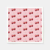 Coquette Chic Cherry Baby Dusche Serviette (Vorderseite)