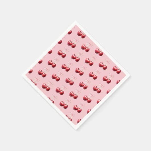 Coquette Chic Cherry Baby Dusche Serviette (Ecke)