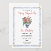 Coquette Chinoiserie Florenz Einladung (Vorne/Hinten)