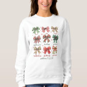 Coquette Christlich Weihnachten Frauen Sweatshirt (Vorderseite)