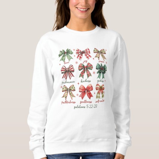 Coquette Christlich Weihnachten Frauen Sweatshirt (Vorderseite)