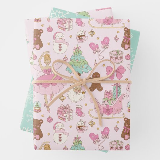 Coquette Christmas Ballerina Geschenkpapier Set (Beispiel)