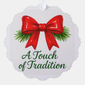 Coquette Christmas Bow - Messy Girl Magic ✨ Ornament Karte (Rückseite)