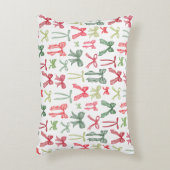 Coquette Christmas Bows Pillow Sleeve Red Green Dekokissen (Vorderseite(Vertikal))