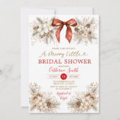 Coquette Christmas Bridal Shower Invitation Einladung (Vorderseite)