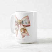Coquette Christmas Nativity Bow Kaffeetasse (Vorderseite Links)