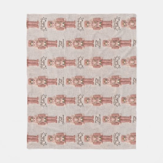 Coquette Christmas Nutcracker Latch Hook Yarn Fleecedecke (Vorderseite)