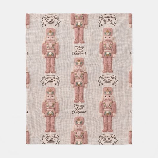 Coquette Christmas Nutcracker Latch Hook Yarn Fleecedecke (Vorderseite)