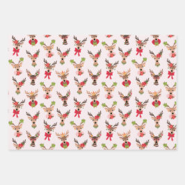 Coquette Christmas Preppy Rentier Geschenkpapier Set