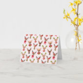 Coquette Christmas Preppy Rentier Karte (Gelbe Blume)