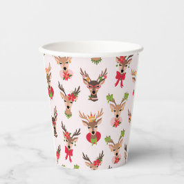 Coquette Christmas Preppy Rentier Pappbecher