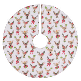 Coquette Christmas Preppy Rentier Polyester Weihnachtsbaumdecke