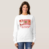 Coquette Christmas Santa Candy Canes Gingerbread Sweatshirt (Vorne ganz)