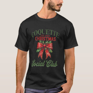 Coquette Christmas Social Club Grosses Red Bow T-S T-Shirt