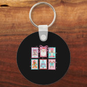 Coquette Christmas Tree Bow Santa Nutcracker Candy Schlüsselanhänger (Vorderseite)