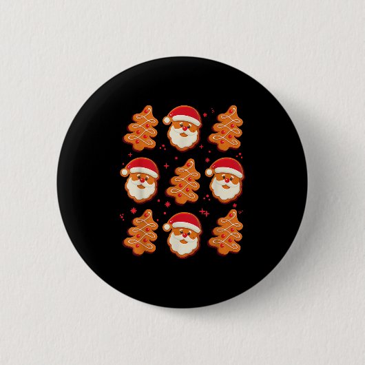 Coquette Christmas Tree Cake Santa Claus Nk Christ Button (Vorderseite)