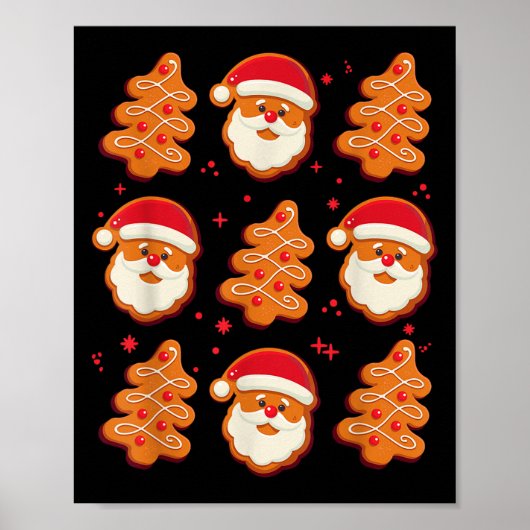 Coquette Christmas Tree Cake Santa Claus Nk Christ Poster (Vorne)