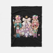 Coquette Christmas Tree Nutcrackers Ballet Xmas Wo Fleecedecke (Vorderseite)