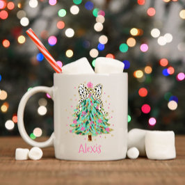 Coquette Christmas Tree Preppy Holiday Bow Kaffeetasse