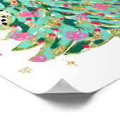 Coquette Christmas Tree Preppy Holiday Bow Poster (Ecke)