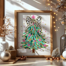 Coquette Christmas Tree Preppy Holiday Bow