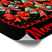 Coquette Christmas,trendy Christmas Funny Gift Wom Poster (Ecke)