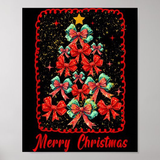 Coquette Christmas,trendy Christmas Funny Gift Wom Poster (Vorne)