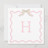 Coquette Christmas Wavy Foto Weihnachtskarte Mitteilungskarte (Vorderseite)