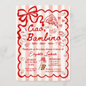 Coquette Ciao Bambino Italian Theme Einladung (Vorderseite)
