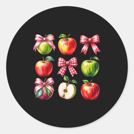 Coquette Cking Crew Cking Season Bows Runder Aufkleber (Vorderseite)