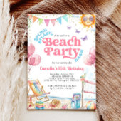 Coquette Coastage Teenage Beach Geburtstagsparty Einladung