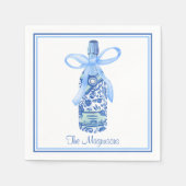 Coquette Coquette Champagner Flasche Preppy Custom Serviette (Vorderseite)