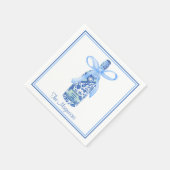 Coquette Coquette Champagner Flasche Preppy Custom Serviette (Ecke)