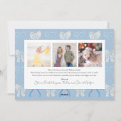 Coquette-Core Blassblaue Bows 4 Fotos Weihnachten (Rückseite)