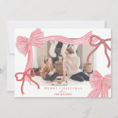 Coquette Core Red & Pink Bows Foto Weihnachten (Vorderseite)