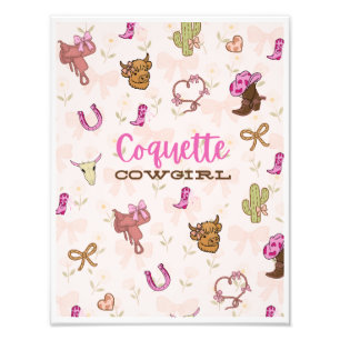 Coquette-Cowgirl-Druck Fotodruck