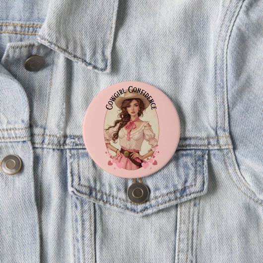 Coquette Cowgirl Western Fashion Portrait Button (Beispiel)
