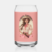 Coquette Cowgirl Western Fashion Portrait Dosenglas (Rückseite)