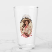 Coquette Cowgirl Western Fashion Portrait Glas (Rückseite)