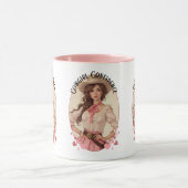Coquette Cowgirl Western Fashion Portrait Tasse (Zentrum)