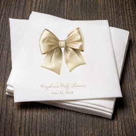 Coquette Cream Bow Personalisiert Napkin Serviette