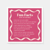 Coquette Curvy Ribbon Retro Hochzeit Serviette (Vorderseite)