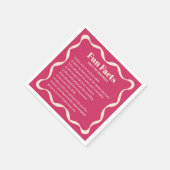 Coquette Curvy Ribbon Retro Hochzeit Serviette (Ecke)