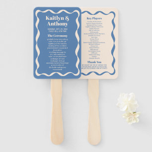Coquette Curvy Ribbon Retro Hochzeitsprogramm Fächer