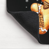 Coquette Cute Gingerbread Leopard Bow Christmas Gi Mousepad (Ecke)