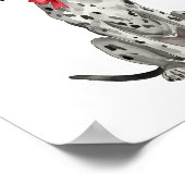 Coquette Dalmatiner Welpe Wasserfarbe Poster (Ecke)